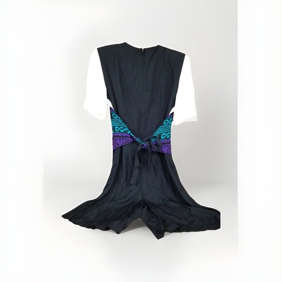 Perceptions By Irene B. Faux Vest/Layers Belted Dres Women's Sz 8 Vtg 1980s - Picture 2 of 6